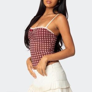 Edikted red cami tank top